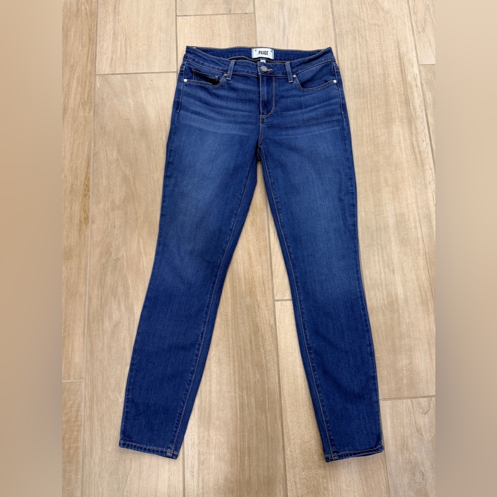 PAIGE Verdugo Ankle Dark Blue Skinny Jeans NWOT